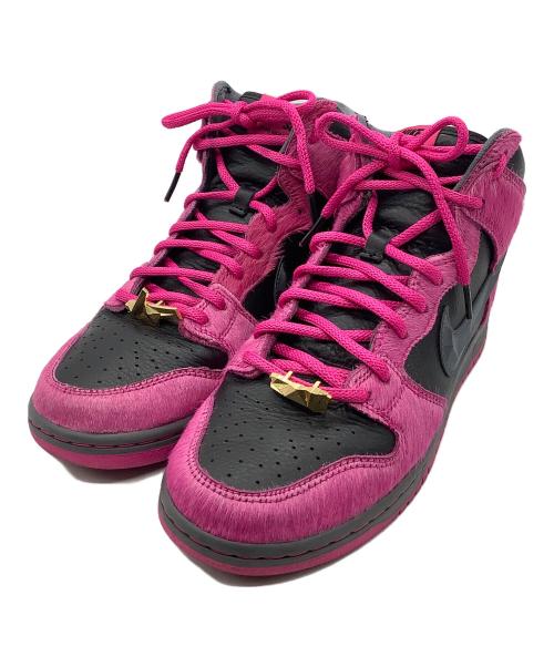 NIKE（ナイキ）NIKE (ナイキ) ハイカットスニーカーブラック×ピンクSB DUNK HIGH x Run The Jewels　SIZE 26.5cm ブラック×ピンク サイズ:SIZE 26.5cmの古着・服飾アイテム