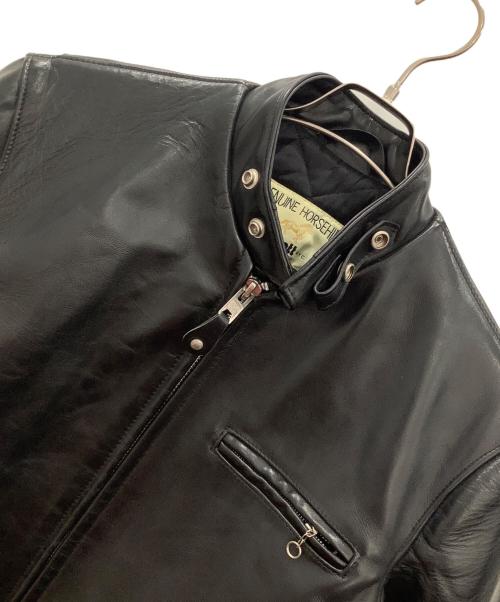Schott（ショット）Schott (ショット) シングルライダースジャケット ブラック サイズ:38の古着・服飾アイテム