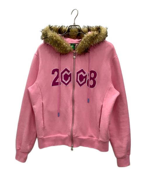 FUCK THIS INDUSTRY（ファンク ディス インダストリー）FUCK THIS INDUSTRY (ファンク ディス インダストリー) ファージップアップパーカー ピンク サイズ:Lの古着・服飾アイテム