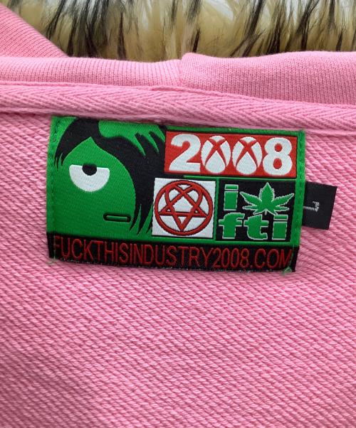 FUCK THIS INDUSTRY（ファンク ディス インダストリー）FUCK THIS INDUSTRY (ファンク ディス インダストリー) ファージップアップパーカー ピンク サイズ:Lの古着・服飾アイテム