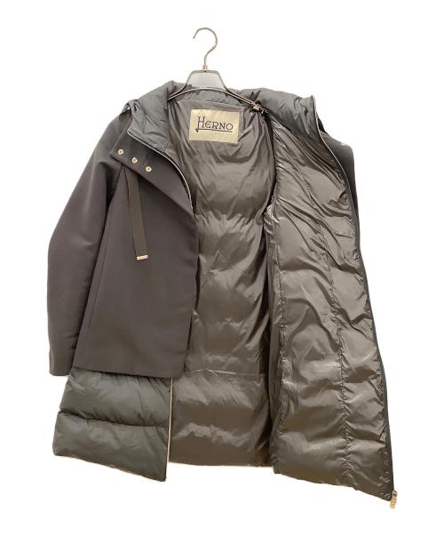 HERNO（ヘルノ）HERNO (ヘルノ) 異素材切替コンビネーションコート ブラウン サイズ:SIZE 44の古着・服飾アイテム