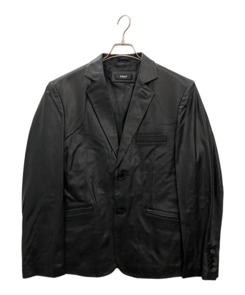 safari HOMME（サファリオム）safari HOMME (サファリオム) ラムレザージャケット ブラック サイズ:Mの古着・服飾アイテム