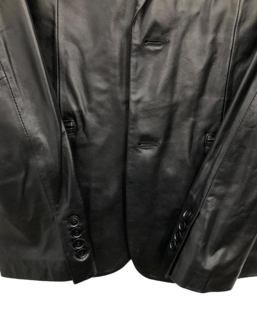 safari HOMME（サファリオム）safari HOMME (サファリオム) ラムレザージャケット ブラック サイズ:Mの古着・服飾アイテム