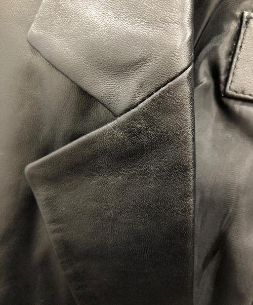 safari HOMME（サファリオム）safari HOMME (サファリオム) ラムレザージャケット ブラック サイズ:Mの古着・服飾アイテム