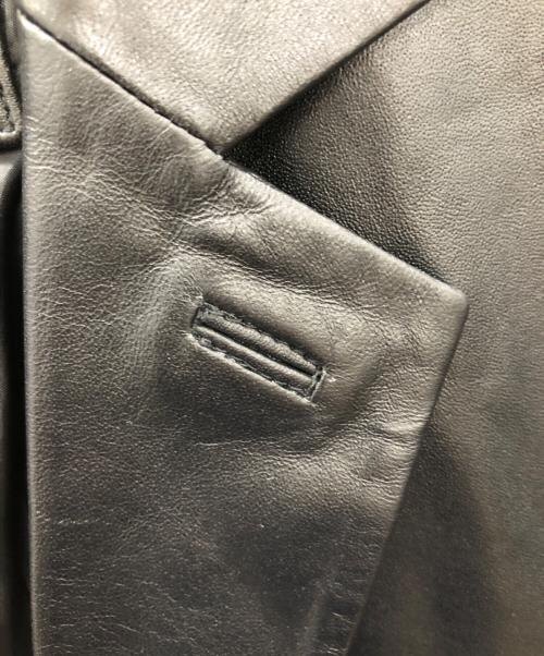 safari HOMME（サファリオム）safari HOMME (サファリオム) ラムレザージャケット ブラック サイズ:Mの古着・服飾アイテム