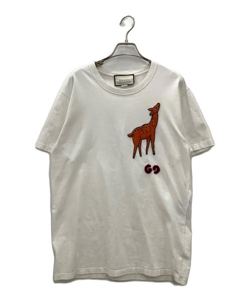 GUCCI（グッチ）GUCCI (グッチ) ディアパッチオーバーサイズドT ホワイト サイズ:XSの古着・服飾アイテム