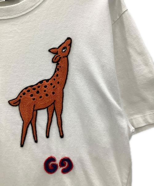 GUCCI（グッチ）GUCCI (グッチ) ディアパッチオーバーサイズドT ホワイト サイズ:XSの古着・服飾アイテム