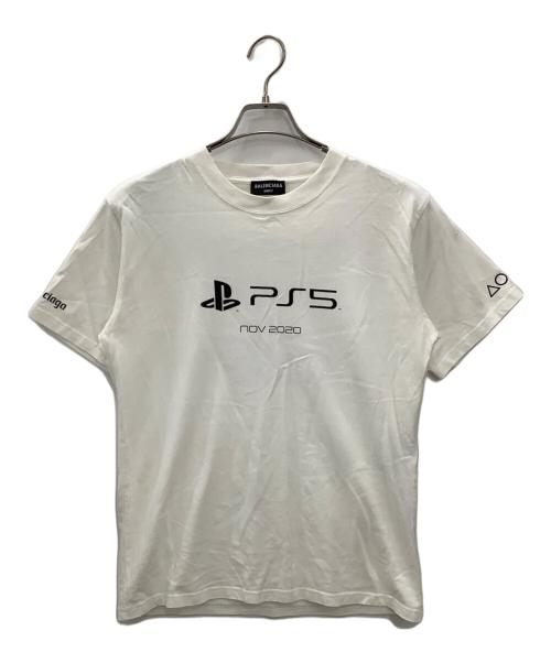 BALENCIAGA（バレンシアガ）BALENCIAGA (バレンシアガ) 半袖カットソー ホワイト サイズ:Lの古着・服飾アイテム