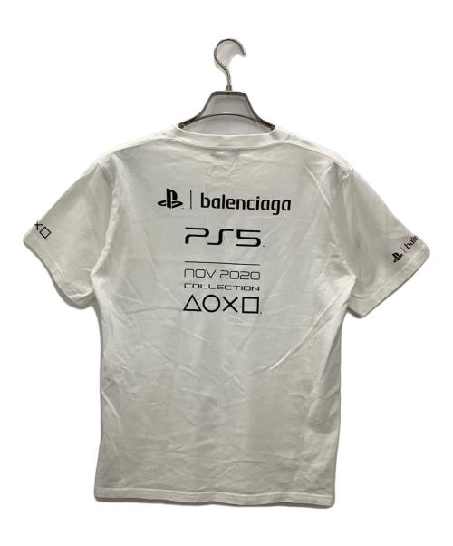BALENCIAGA（バレンシアガ）BALENCIAGA (バレンシアガ) 半袖カットソー ホワイト サイズ:Lの古着・服飾アイテム