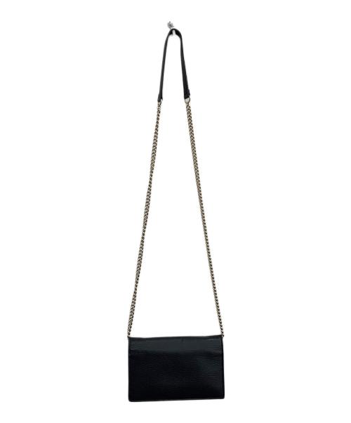 GUCCI（グッチ）GUCCI (グッチ) インターロッキング・チェーンショルダーバッグGUCCI金具キズ有0416ブラック ブラックの古着・服飾アイテム