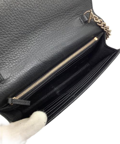 GUCCI（グッチ）GUCCI (グッチ) インターロッキング・チェーンショルダーバッグGUCCI金具キズ有0416ブラック ブラックの古着・服飾アイテム
