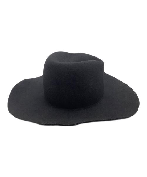 kijima takayuki（キジマタカユキ）kijima takayuki (キジマタカユキ) ロングブリムウールハット　KIJIMA TAKAYUKI　ブラック ブラックの古着・服飾アイテム