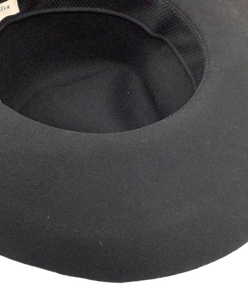 kijima takayuki（キジマタカユキ）kijima takayuki (キジマタカユキ) ロングブリムウールハット　KIJIMA TAKAYUKI　ブラック ブラックの古着・服飾アイテム