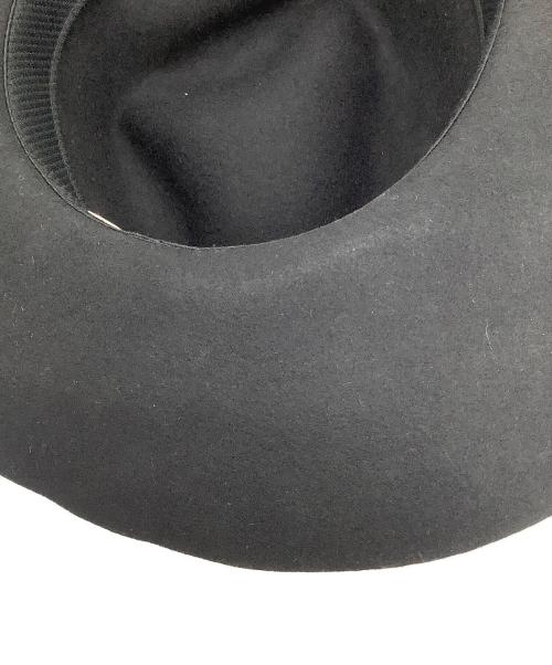 kijima takayuki（キジマタカユキ）kijima takayuki (キジマタカユキ) ロングブリムウールハット　KIJIMA TAKAYUKI　ブラック ブラックの古着・服飾アイテム
