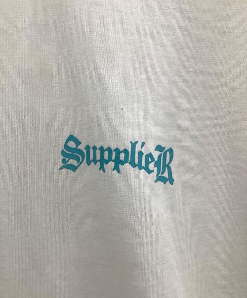 SUPPLIER（サプライヤー）SUPPLIER (サプライヤー) 半袖カットソー　ラインストーンロゴ ホワイト サイズ:Mの古着・服飾アイテム