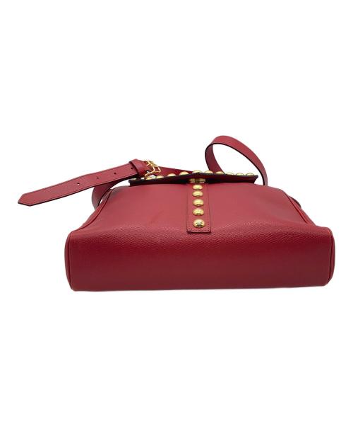 Yves Saint Laurent（イヴサンローラン）Yves Saint Laurent (イヴサンローラン) Yスタッズサッチェル　Yves Saint Laurent　レッド レッドの古着・服飾アイテム