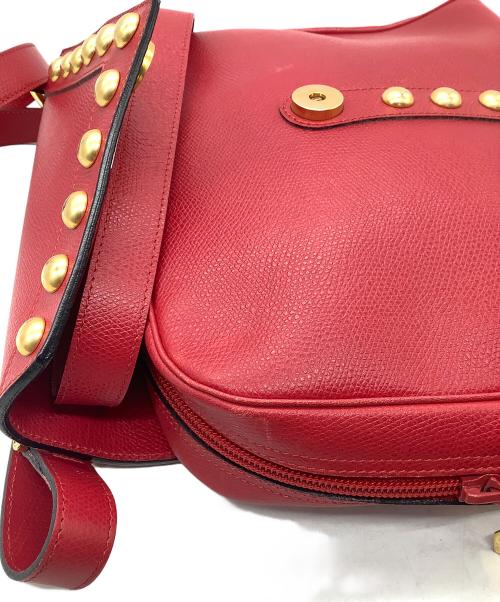 Yves Saint Laurent（イヴサンローラン）Yves Saint Laurent (イヴサンローラン) Yスタッズサッチェル　Yves Saint Laurent　レッド レッドの古着・服飾アイテム