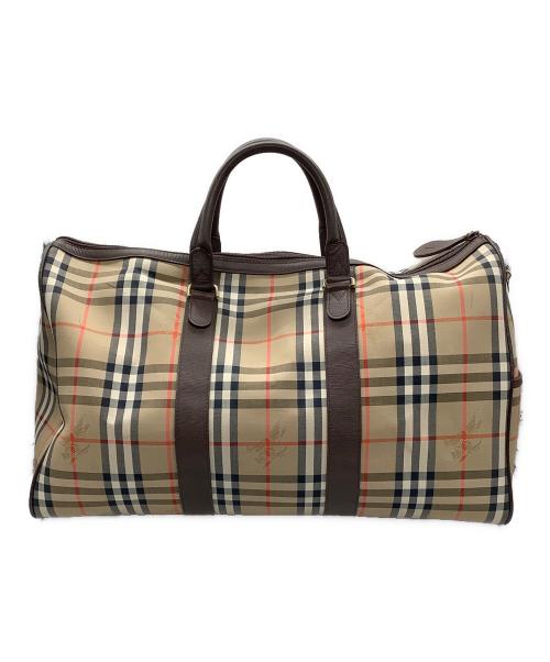 BURBERRY（バーバリー）BURBERRY (バーバリー) ボストンバッグ　BURBERRY　ベージュ　ノバチェック ベージュの古着・服飾アイテム