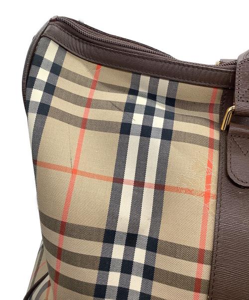 BURBERRY（バーバリー）BURBERRY (バーバリー) ボストンバッグ　BURBERRY　ベージュ　ノバチェック ベージュの古着・服飾アイテム