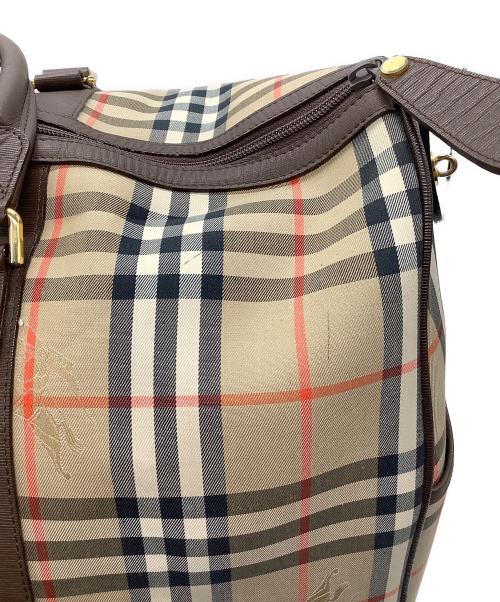 BURBERRY（バーバリー）BURBERRY (バーバリー) ボストンバッグ　BURBERRY　ベージュ　ノバチェック ベージュの古着・服飾アイテム