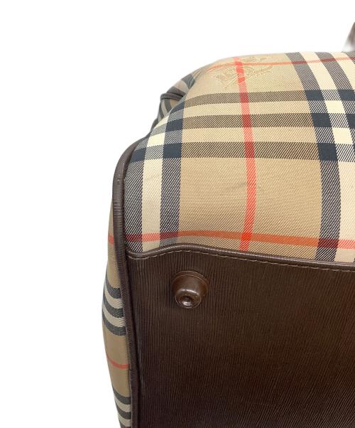 BURBERRY（バーバリー）BURBERRY (バーバリー) ボストンバッグ　BURBERRY　ベージュ　ノバチェック ベージュの古着・服飾アイテム