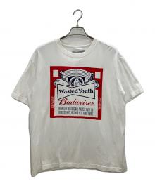 WASTED YOUTH×BUDWEISER（ウェイステッドユース×バドワイザー）の古着「半袖カットソー」｜ホワイト