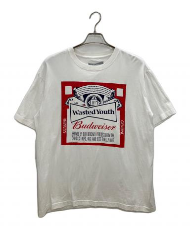 Wasted Youth BudweiserロングスリーブTシャツ ホワイト 中古・古着通販】WASTED YOUTH (ウェイステッドユース) BUDWEISER