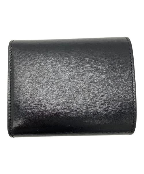 CELINE（セリーヌ）CELINE (セリーヌ) トリオンフ スモールフラップウォレット ブラックの古着・服飾アイテム