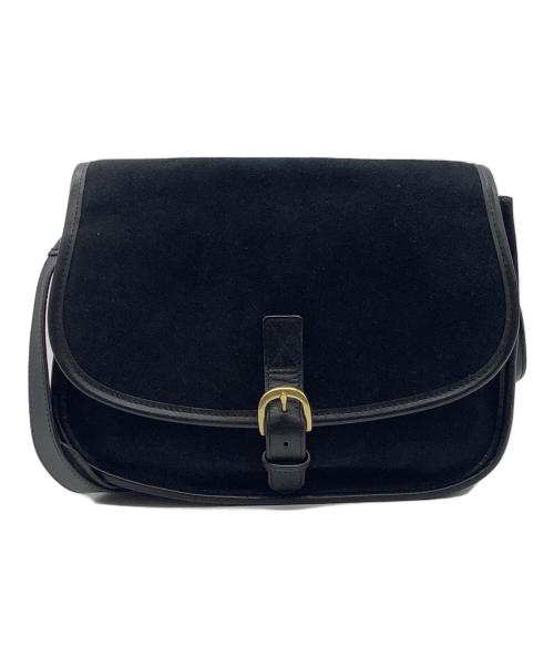 POLPETTA（ポルペッタ）POLPETTA (ポルペッタ) ショルダーバッグ　POLPETTA　オイルドスエード ショルダー バッグ　ブラック ブラックの古着・服飾アイテム