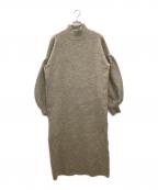 CLANEクラネ）の古着「ニットワンピース」｜ベージュ