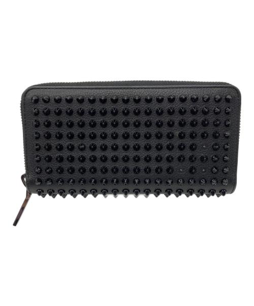 Christian Louboutin（クリスチャン・ルブタン）Christian Louboutin (クリスチャン・ルブタン) 長財布　Christian Louboutin　ラウンドファスナー　ブラック　スタッズ欠品有 ブラックの古着・服飾アイテム