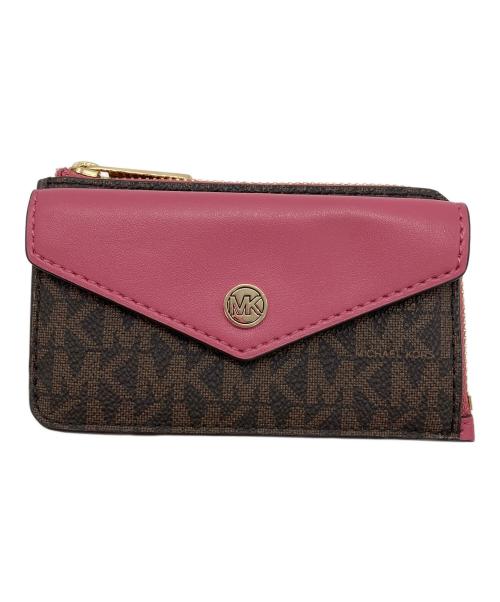 MICHAEL KORS（マイケル・コース）MICHAEL KORS (マイケル・コース) コインケース ブラウン×ピンクの古着・服飾アイテム