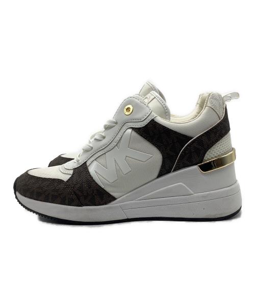 MICHAEL KORS（マイケル・コース）MICHAEL KORS (マイケル・コース) スニーカー　MICHAEL KORS　レディース　ブラウン×ホワイト　24cm　 ブラウン×ホワイト サイズ:24cmの古着・服飾アイテム