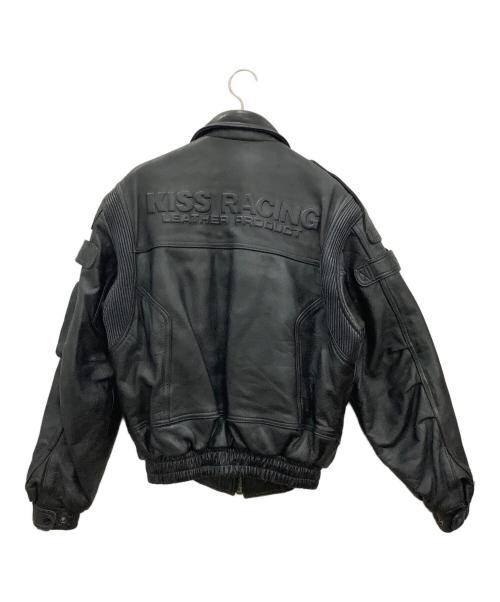 KISS RACING（キスレーシング）KISS RACING (キスレーシング) ダブルライダースジャケット ブラック サイズ:Lの古着・服飾アイテム