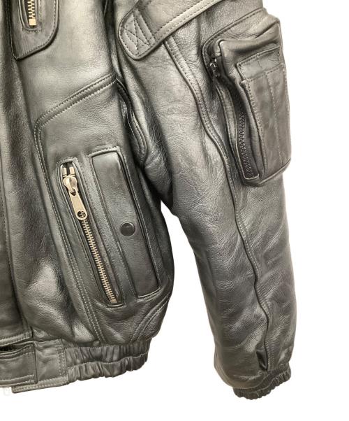 KISS RACING（キスレーシング）KISS RACING (キスレーシング) ダブルライダースジャケット ブラック サイズ:Lの古着・服飾アイテム