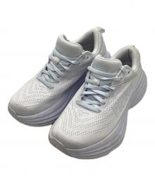 HOKAONEONE（ホカオネオネ）の古着「スニーカー　HOKAONEONE　レディース　　ホワイト23cm　BONDI 8」｜ホワイト