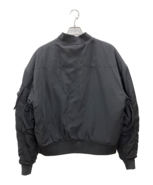 I AM WHAT I AM（アイアム・ウェイト・アイアム）I AM WHAT I AM (アイアム・ウェイト・アイアム) MA-1ジャケット　I AM WHAT I AM　メンズ　ブラック　ニオイ有 ブラック サイズ:Lの古着・服飾アイテム