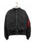 I AM WHAT I AM（アイアム・ウェイト・アイアム）の古着「MA-1ジャケット　I AM WHAT I AM　メンズ　ブラック　ニオイ有」｜ブラック