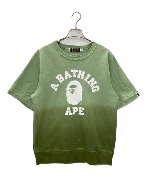 A BATHING APE（アベイシングエイプ）A BATHING APE (アベイシングエイプ) 半袖カットソー グリーン サイズ:Sの古着・服飾アイテム