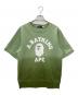 A BATHING APE（アベイシングエイプ）の古着「半袖カットソー」｜グリーン
