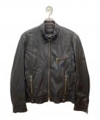 DOLCE & GABBANAドルチェ＆ガッバーナ）の古着「ラムレザージャケット　メンズ　ブラック」｜ブラック