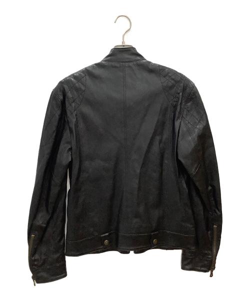 DOLCE & GABBANA（ドルチェ＆ガッバーナ）DOLCE & GABBANA (ドルチェ＆ガッバーナ) ラムレザージャケット　メンズ　ブラック ブラック サイズ:SIZE 48の古着・服飾アイテム