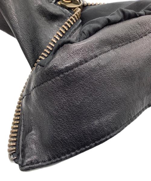 DOLCE & GABBANA（ドルチェ＆ガッバーナ）DOLCE & GABBANA (ドルチェ＆ガッバーナ) ラムレザージャケット　メンズ　ブラック ブラック サイズ:SIZE 48の古着・服飾アイテム