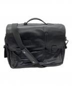 TUMIトゥミ）の古着「ビジネスバッグ　TUMI　フラップ・エクスパンダブル・レザー・ブリーフ　ブラック　アウトレット品」｜ブラック