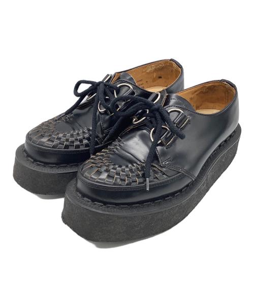 GEORGE COX（ジョージコックス）GEORGE COX (ジョージコックス) ラバーソールシューズ　GEORGE COX　ブラック ブラック サイズ:SIZE 23.5cmの古着・服飾アイテム