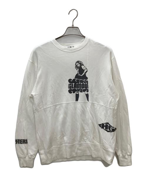 Hysteric Glamour（ヒステリックグラマー）Hysteric Glamour (ヒステリックグラマー) スウェット　Hysteric Glamour　メンズ　ホワイト ホワイト サイズ:Ｌの古着・服飾アイテム