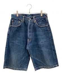 EVISU（エヴィス）の古着「デニムハーフパンツ EVISU 	メンズ インディゴ 2001 ビックカモメ」｜インディゴ