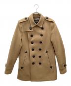 BURBERRY BLACK LABELバーバリーブラックレーベル）の古着「Pコート　BURBERRY BLACK LABEL　メンズ　ベージュ」｜ベージュ