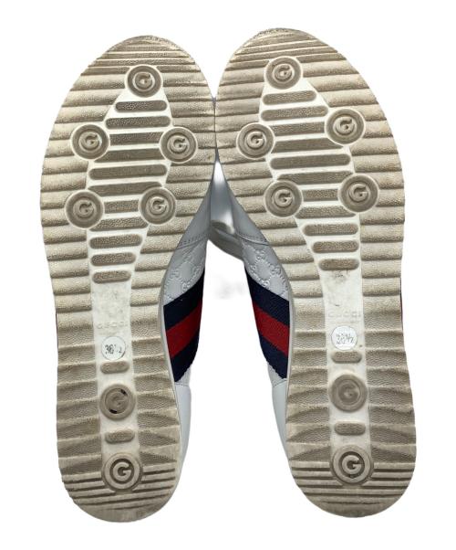 GUCCI（グッチ）GUCCI (グッチ) スニーカー　GUCCI　	レディース　ホワイト ホワイト サイズ:36　1/2の古着・服飾アイテム