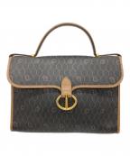 Christian Diorクリスチャン ディオール）の古着「ハンドバッグ　Christian Dior　ブラウン　ハニカム　角スレ有」｜ブラウン